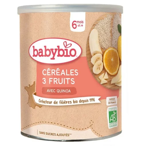 Babybio Céréales 3 Fruits 220G