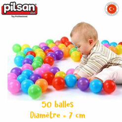 Sac 50 Balles de diamètre 7cm - Pilsan-0