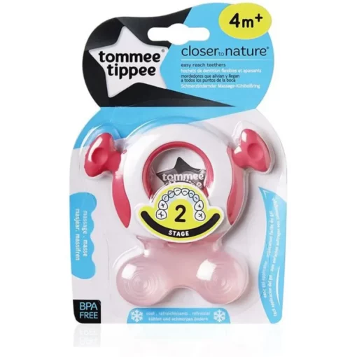 Tommee Tippee - anneau de dentition Stage 2 Easy Reach™ Rose