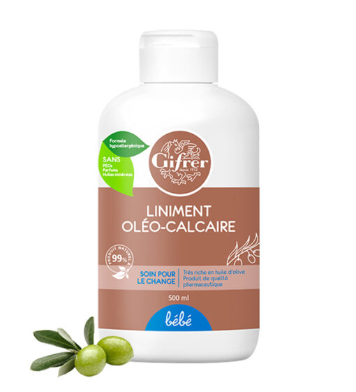 Gifrer : Liniment Oléocalcaire huile d'olive extra 500 ml