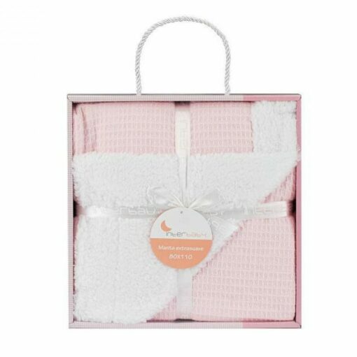 couverture in bee nest-lamb - pink - Interbaby